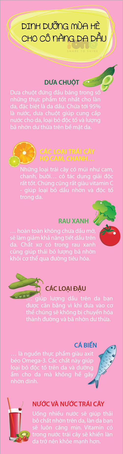 Nạp dinh dưỡng cho cô nàng da dầu